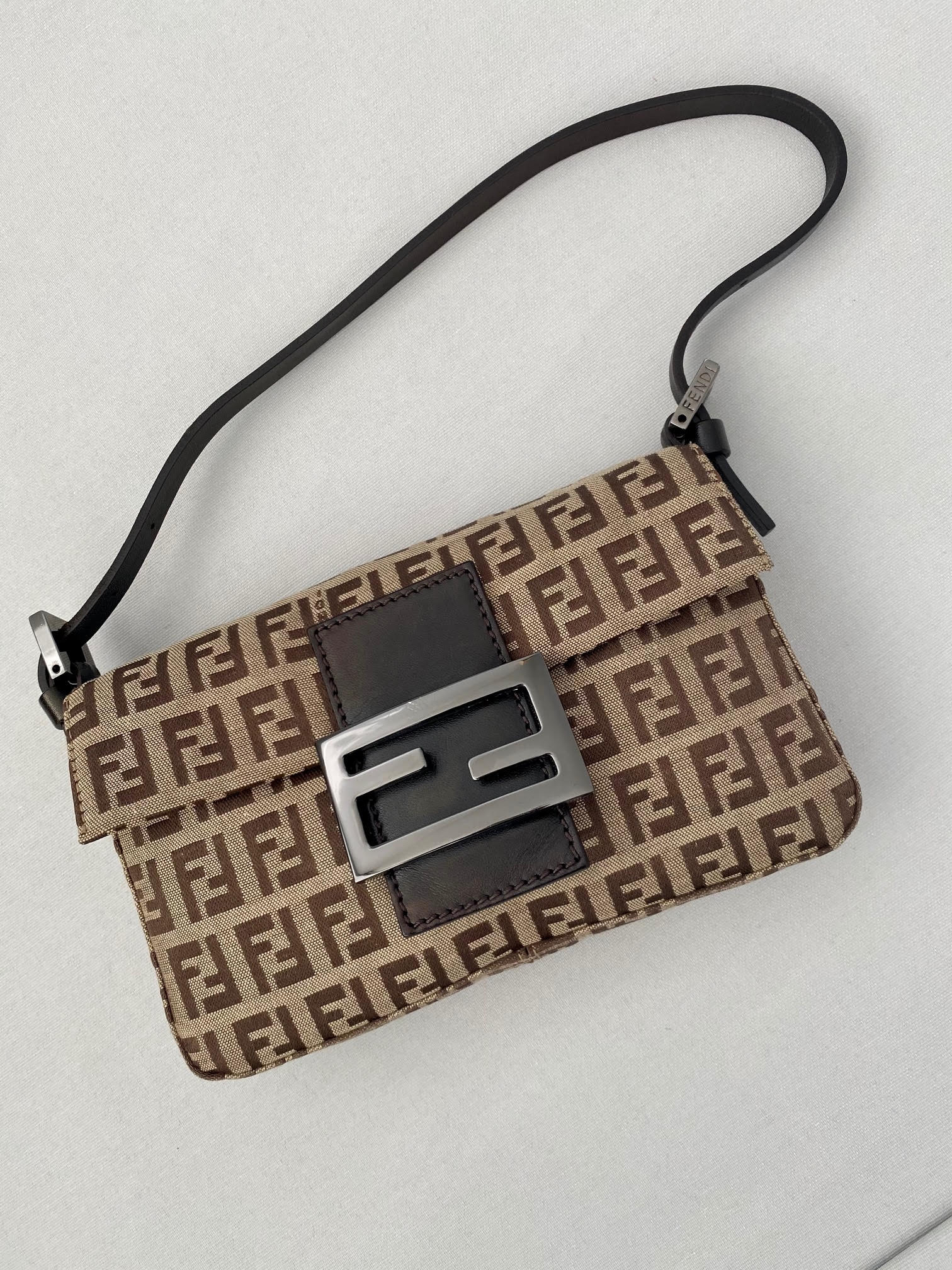 Fendi Mini Baguette Monogram Bag