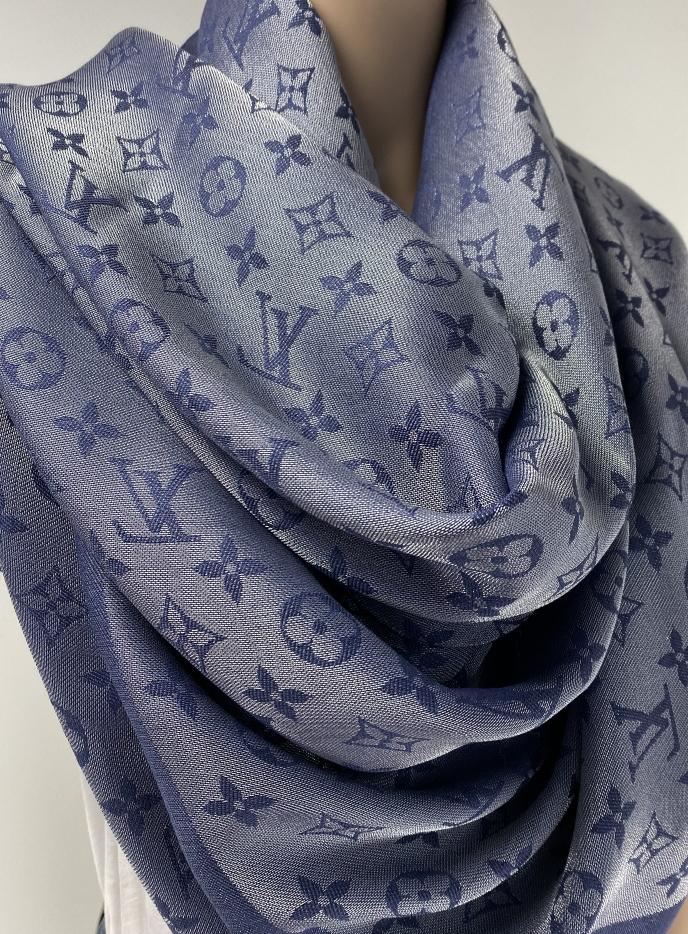 Louis Vuitton Monogram Shawl Bleu_nuit Scarf Dark Blue, Tradesy